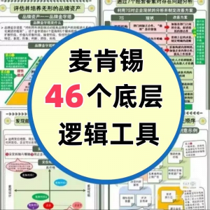 46种麦肯锡思考工具框架底层逻辑137页PPT属于芒格100个思维模型-资料虚拟库