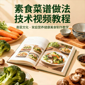 素食菜谱制作技术视频教程家庭营养健康美食教学设计素材-资料虚拟库