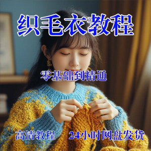 手工织毛衣视频零基础传统棒针钩针毛线编织婴儿童全套-资料虚拟库