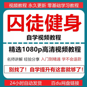 囚徒健身视频教程自重整套教案整专项训练教程+PDF电子版囚徒健身-资料虚拟库