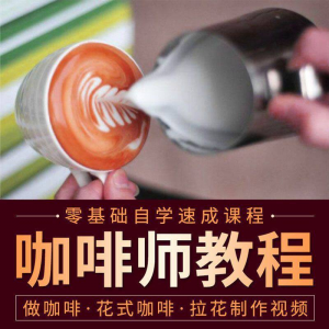 咖啡师视频教程自学拉花技术方法制作技巧开店配方培训教学课程-资料虚拟库