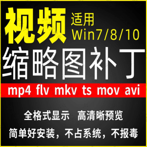 视频缩略图补丁mp4 flv ts mov mkv avi等预览软件工具显示插件-资料虚拟库