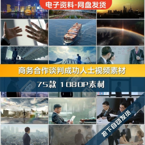 商务合作共赢洽谈企业团队公司开会成功人士签字握手宣传影片素材-资料虚拟库