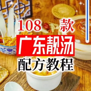 【拍下即送】108种广东靓汤视频教程100+广府靓汤商用技术实体店-资料虚拟库