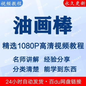 油画棒视频教程新手自学零基础入门精通教学课程全集-资料虚拟库