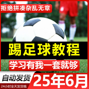 青少年踢足球技巧与足球教学全套视频教程从入门到精通基础视频课-资料虚拟库