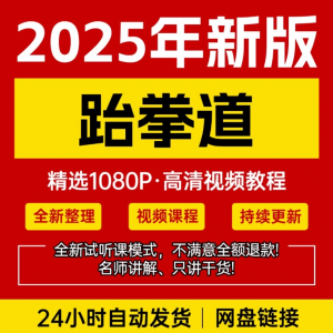 2025跆拳道视频教学课程零基础学习入门竞技跆拳道培训技术教程-资料虚拟库