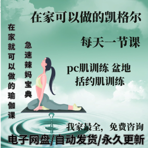 凯格尔pc肌运动锻炼视频教程新手自学零基础入门精通教学课程全集-资料虚拟库