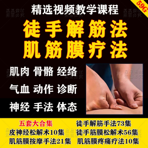 徒手松解术视频教程松解筋膜疗法手法肌疼痛诊断治疗中医教学课程-资料虚拟库