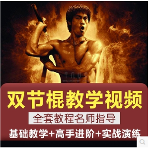 双节棍视频教程双截棍教学全套两节棍初学者入门实战训练技巧方法-资料虚拟库