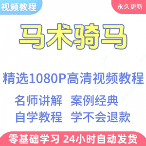 马术骑马视频学习教程新手小白自学零基础入门精通教学课程全集-资料虚拟库