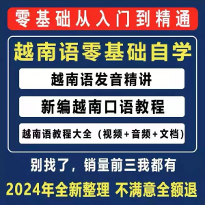 越南语越南话视频教程零基础越语言小语种日常口语自学习资料课程-资料虚拟库