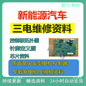 新能源汽车维修资料拓扑原理针脚图芯片三电控制器充电机压缩机-资料虚拟库