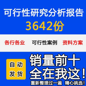 项目可行性研究分析报告案例品牌融资投资研究资料方案大全模板-资料虚拟库
