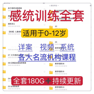 感统课程教案幼儿童训练早教机构视频0-12岁体智能培训测评资料-资料虚拟库