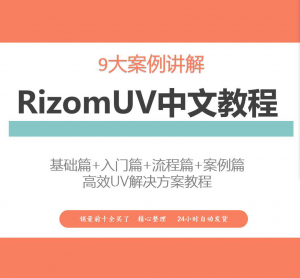 RizomUV中文教程高效UV解决方案视频教学零基础入门自学软件入门-资料虚拟库