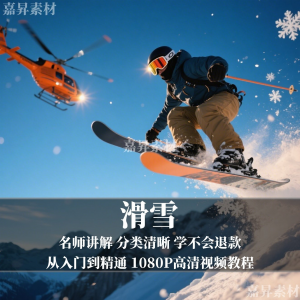单板双板滑雪教程视频教学成人全套入门自学零基础学习视频教程-资料虚拟库
