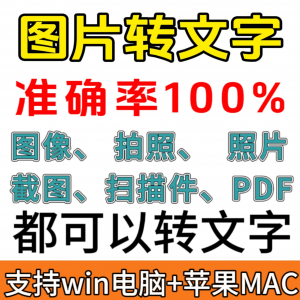 图像图片照片拍照扫描件格式转文字采集转换word转成ppt提取excel-资料虚拟库