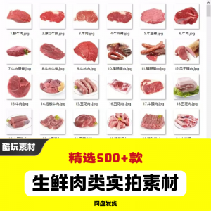 生鲜肉类猪肉羊肉牛肉实拍素材电商外卖新鲜菜品宣传图片-资料虚拟库