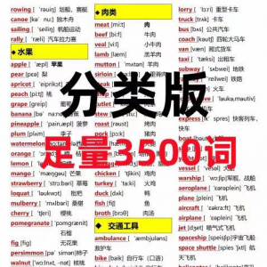7天背完3500词初中单词中英文分类可以快速记忆英语学霸词根词缀-资料虚拟库