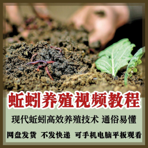 蚯蚓养殖技术视频教程素材零基础农业创业大棚如何养蚯蚓高效素材-资料虚拟库
