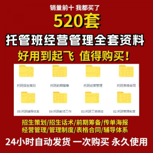 托管班运营管理制度方案午托晚托辅导班小饭桌培训招生宣传话术全-资料虚拟库