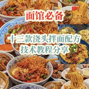 【下单即送】视频教程面馆13款浇头拌面配方新手摆摊创业培训-资料虚拟库