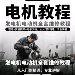 电机教程视频发电机电动机结构原理维修技术小学素材布线图教程-资料虚拟库