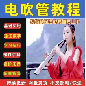 自学乐器电吹管教程课程实用学习教材视频初学者入门零基础-资料虚拟库