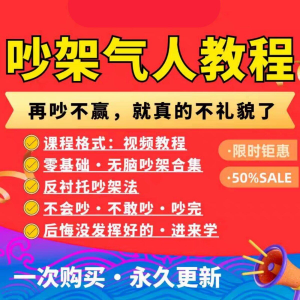吵架指南教程视频全集从入门到精通技巧培训学习在线课程素材资料-资料虚拟库